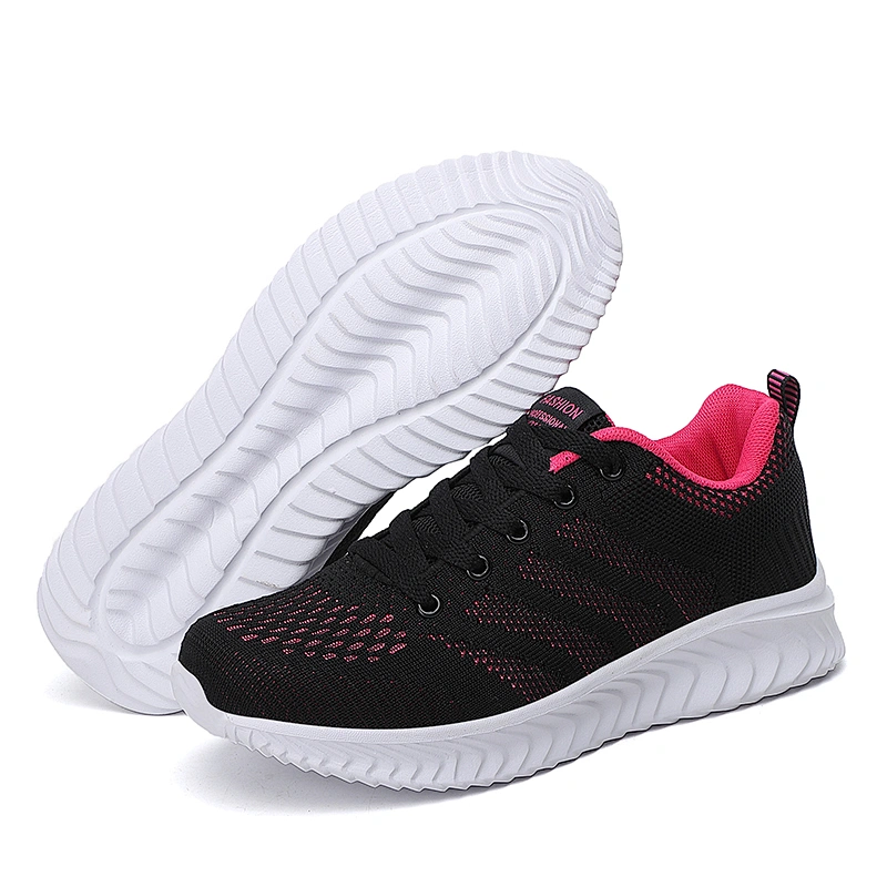 New fashion design breathable women walking sports shoes lady fashion sneaker running shoes