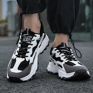 Men Casual Fashion Chunky Sneakers Lace Up Sport Walking Shoes