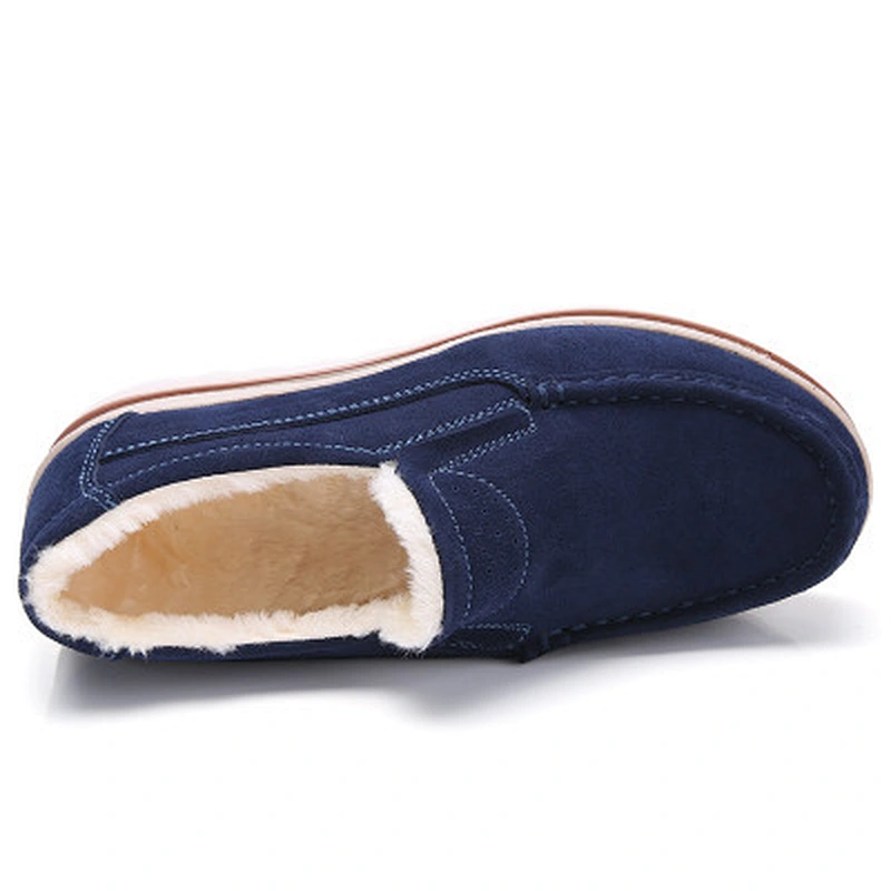 Winter women's shoes fashionable leather shoes with truffle platform walking style shoes