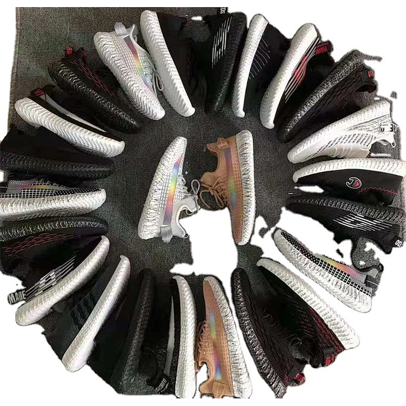 Mix style cheap fly knit men sports casual stock shoes sneakers shoes stock