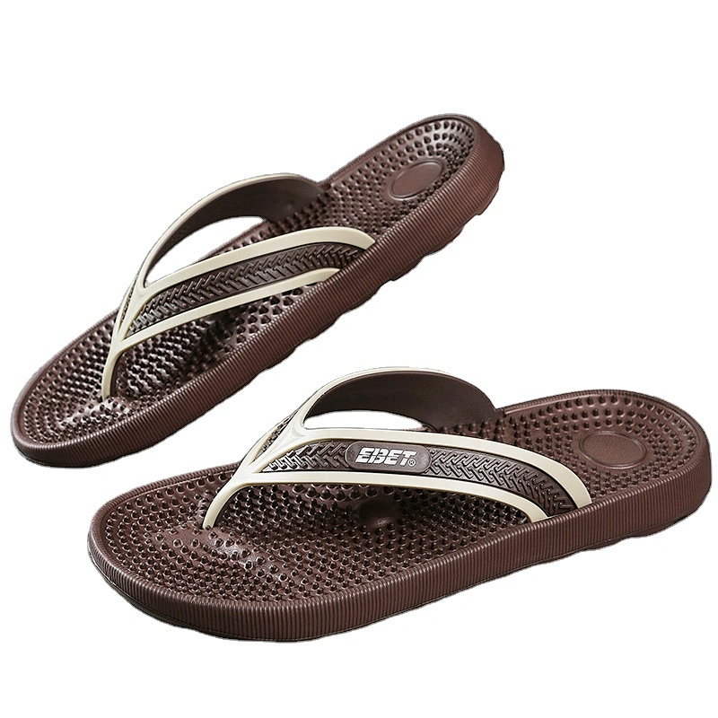 New Summer Men's PVC Flip-Flops Outdoor Massage Sole Sports Beach Slippers