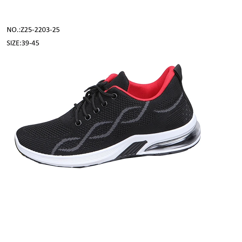 Newest air cushion Custom Fly knit Men Injection Sneaker Casual Fashion Sports Running Shoes