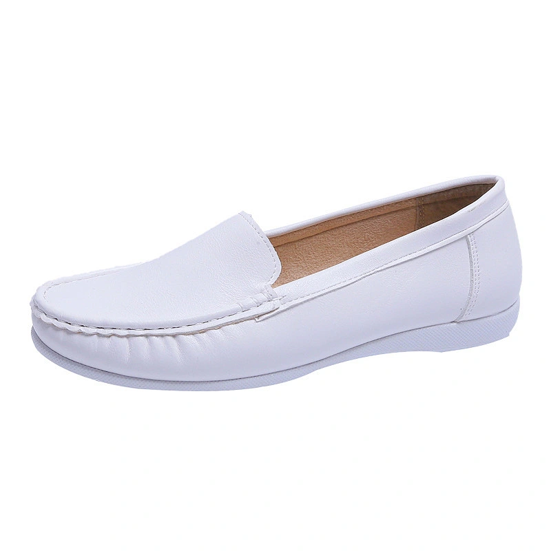 New anti-slip soft sole women comfortable nurse shoes fashion casual leather loafers shoes