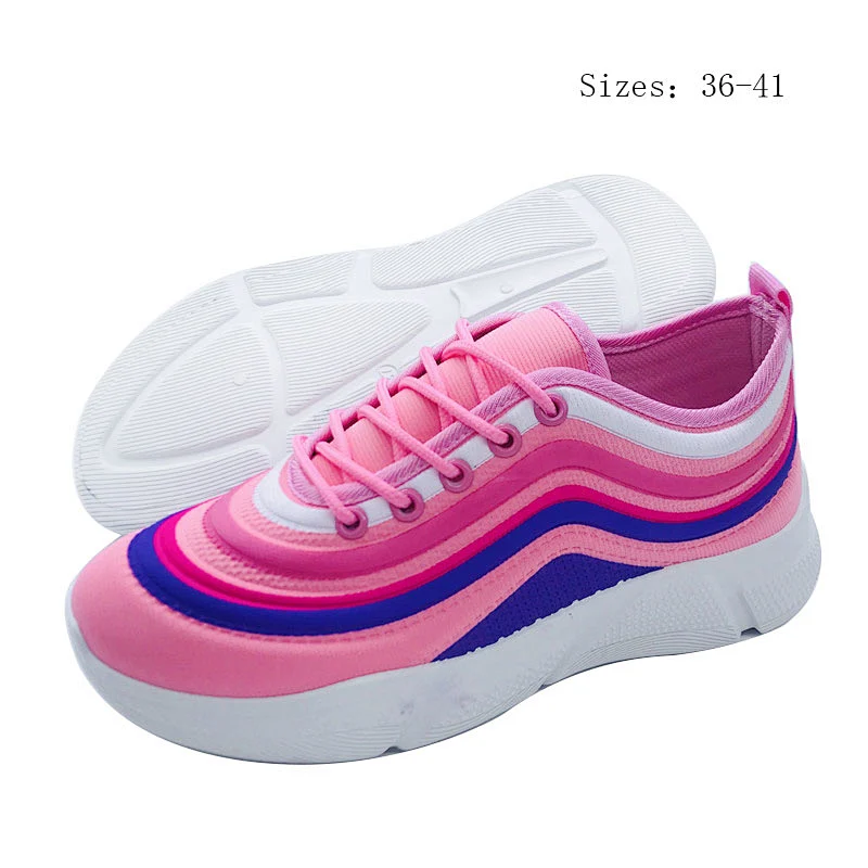 Custom lady pvc  injection shoes  women running shoes sneakers