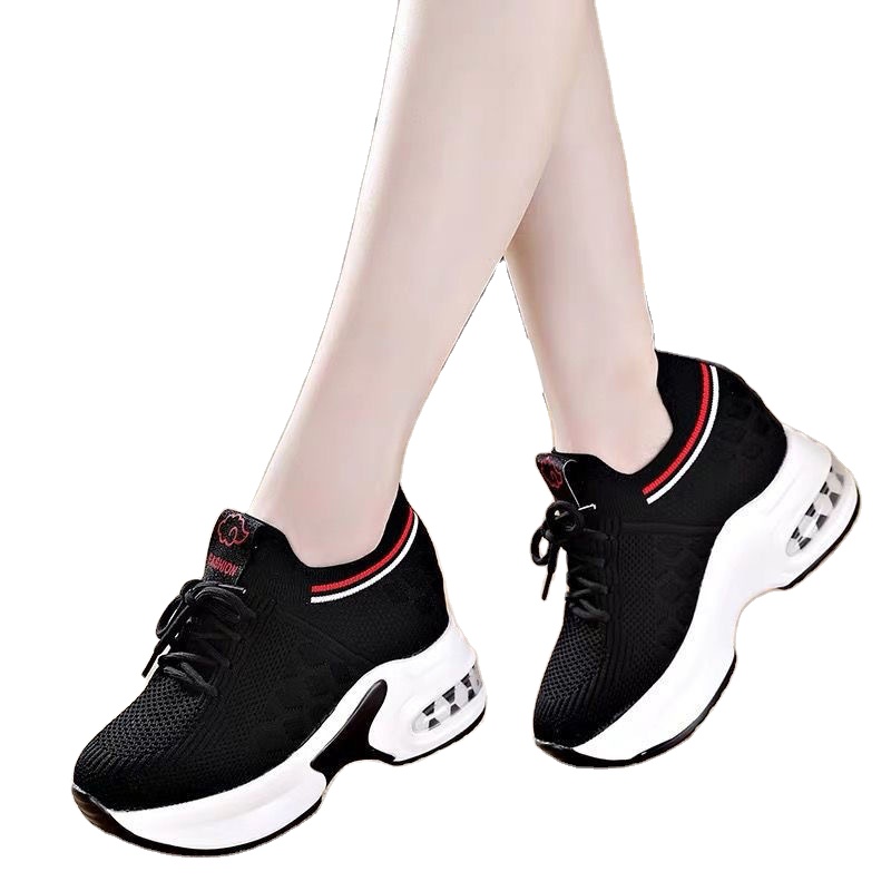 Large size Height Increasing women sports shoes air cushion breathable sneaker casual shoes