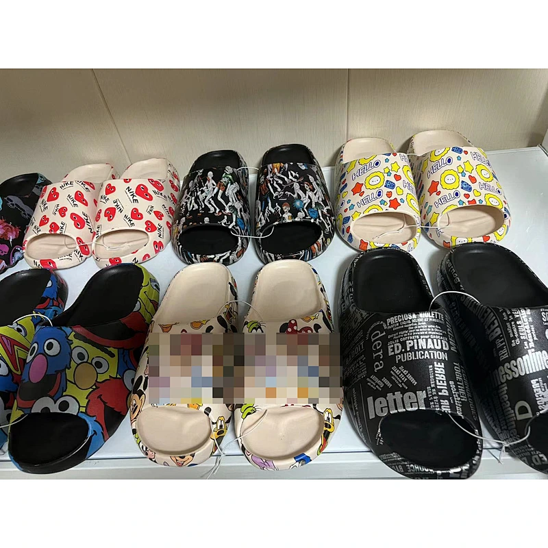 Mix color trend animal cartoon men shoes home slippers indoor outdoor bathroom flip flops stock shoe stock lots