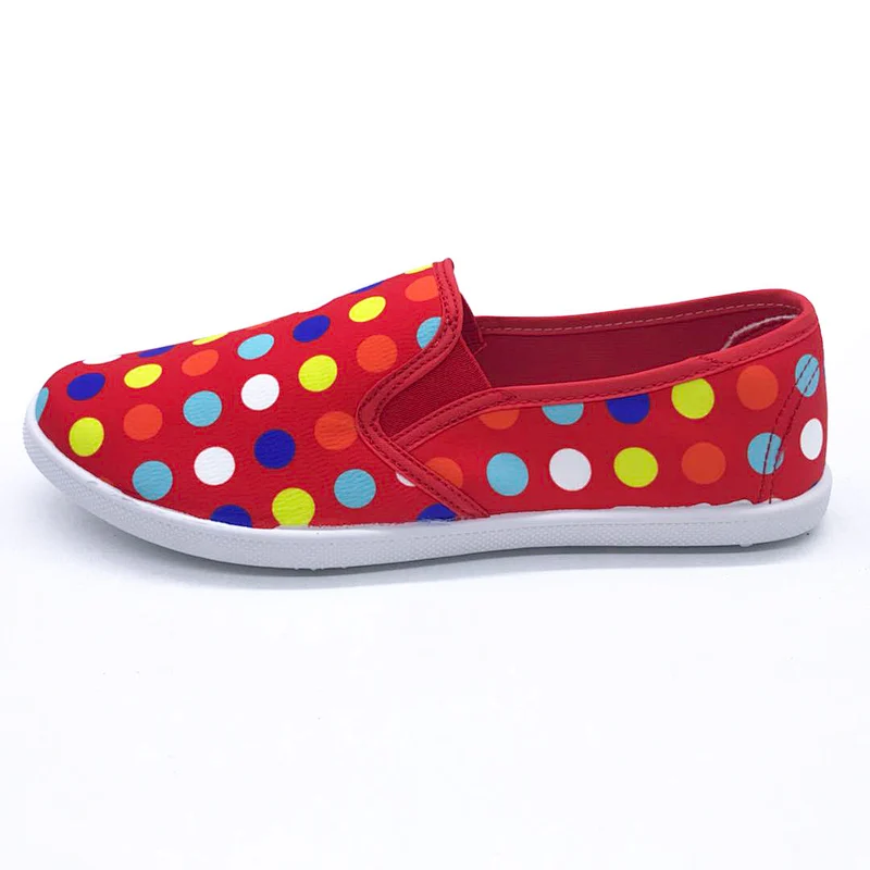 Good Quality Custom Women Injection Flat Casual Canvas Shoes
