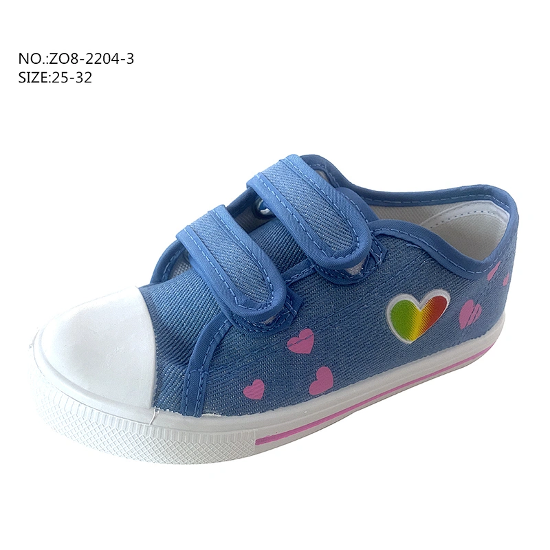 New Custom Buckle Strap Kids Casual Shoes Injection Children Canvas Shoes