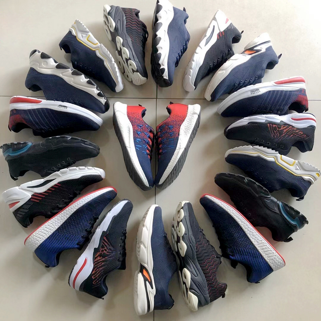 Mixed Designs Men Casual Athletic Sport Sneakers Stock Shoes