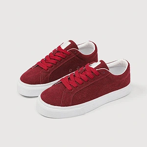 New vintage style women fashion casual sneakers shoes flat low top couple skateboard shoes