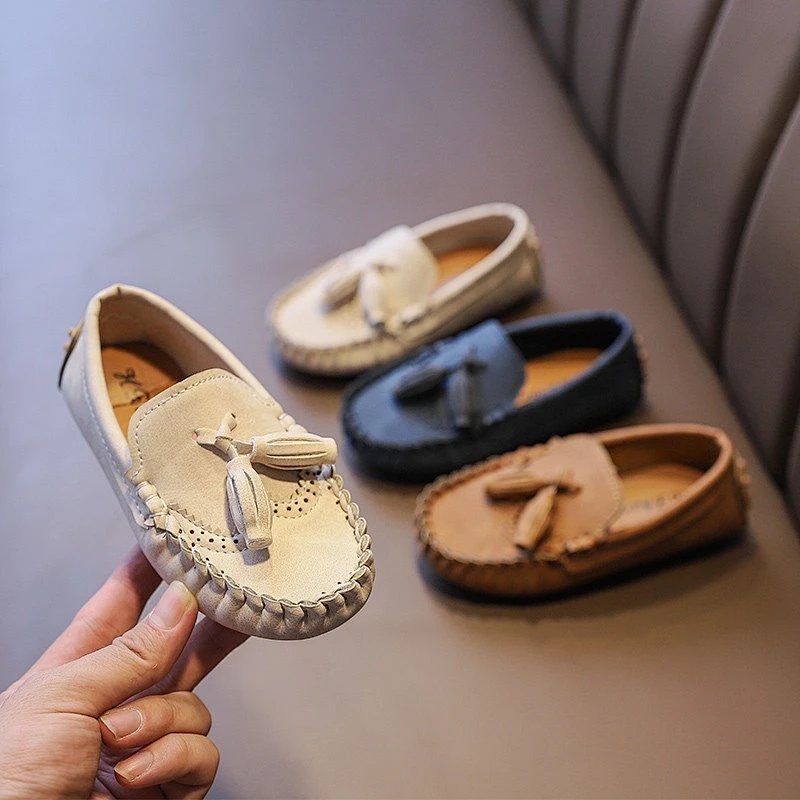 Kids Casual Slip On Loafers Dress Flat Shoes