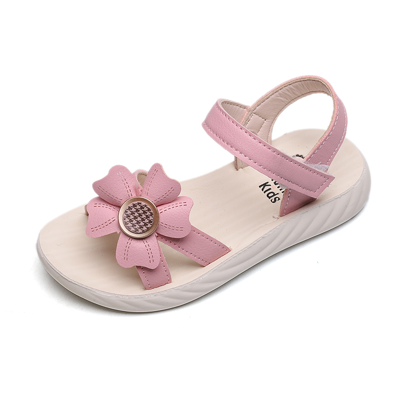Girls Floral Strap Open Toe Sandals Children Summer Casual Shoes