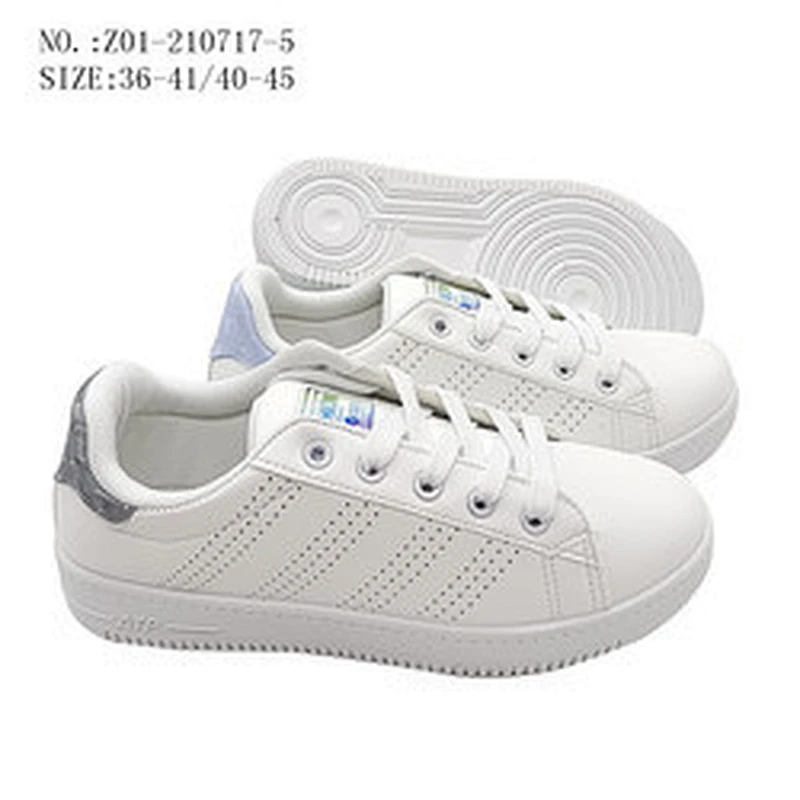 Ladies casual skateboard shoes white shoes injection cheap custom shoes