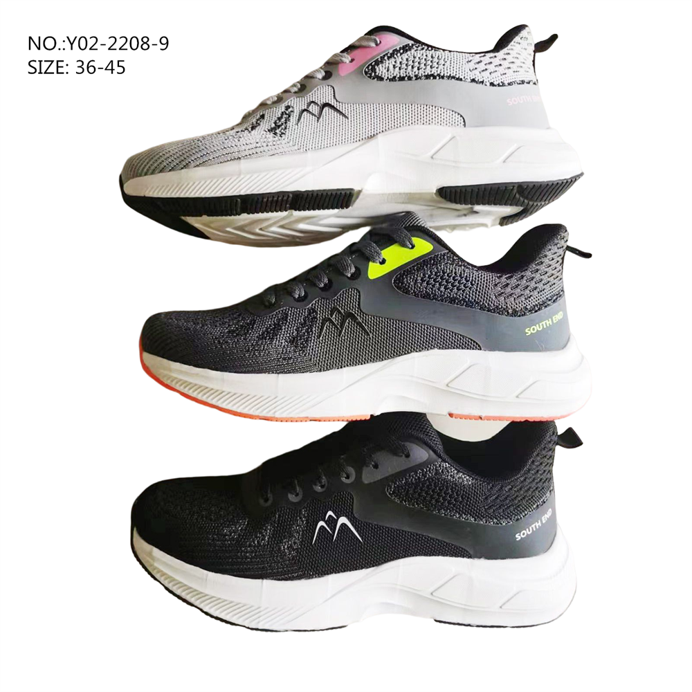 New Custom Breathable Men Walking Style Sports Fly knit Casual Tennis Sneaker Shoes