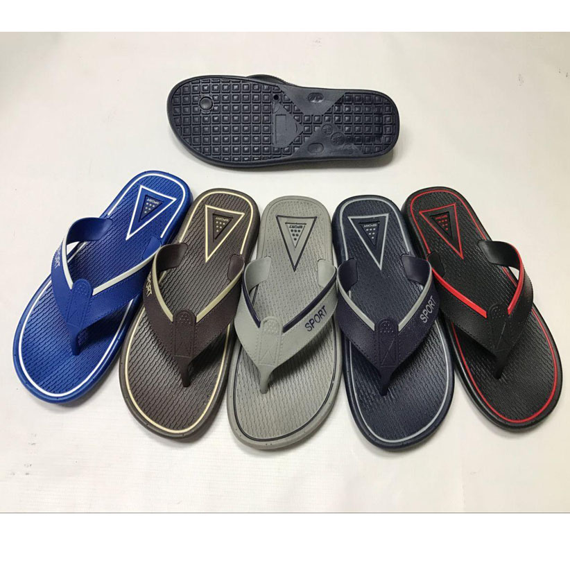 men  PVC sandals summer Slippers Flip Flops with Good Quality
