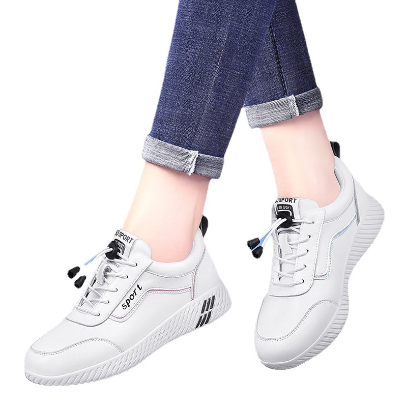 New versatile non-slip women casual running shoes female flat white lightweight board shoes