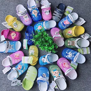 Children garden shoes mixed color mixed size garden shoes stock