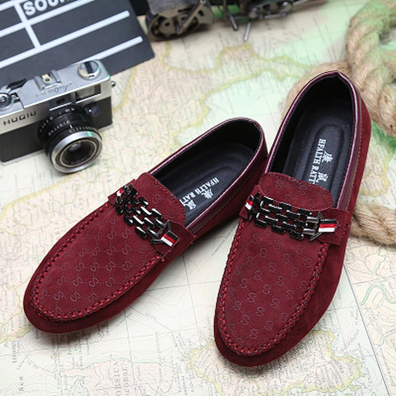 New fashion casual slip on loafers men business leather shoes