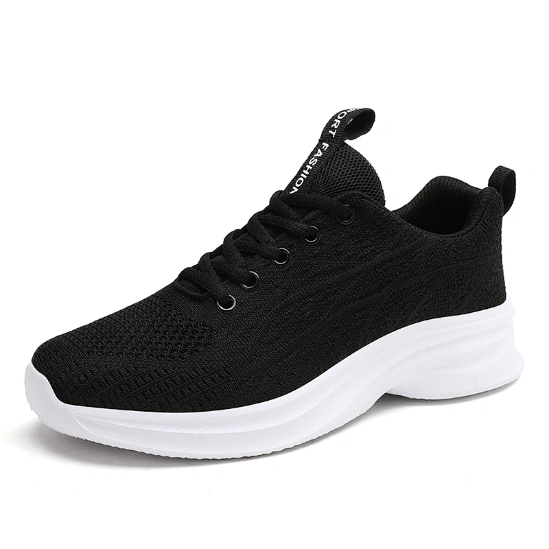 New style lightweight ladies fashion fly knitted casual sneakers shoes women walking style sports shoes