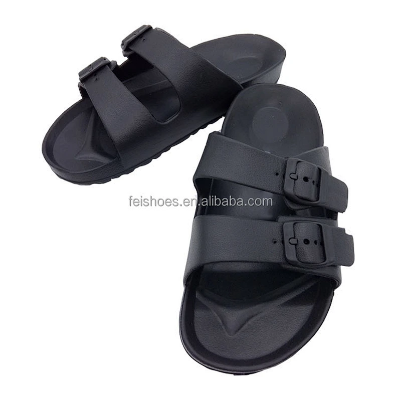 Hot sale two buckles outdoor indoor beach EVA man slipper shoes beach sandals  slippers shoes