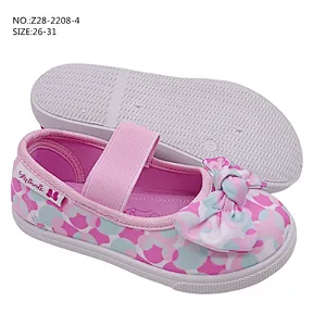 New Injection Custom Children Girls Slip on flat Dance Shoes Casual Canvas Shoes Wit Bowknot