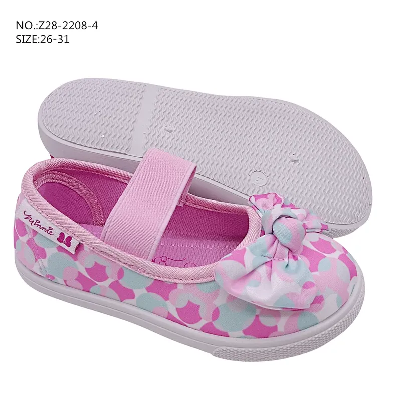 New Injection Custom Children Girls Slip on flat Dance Shoes Casual Canvas Shoes Wit Bowknot