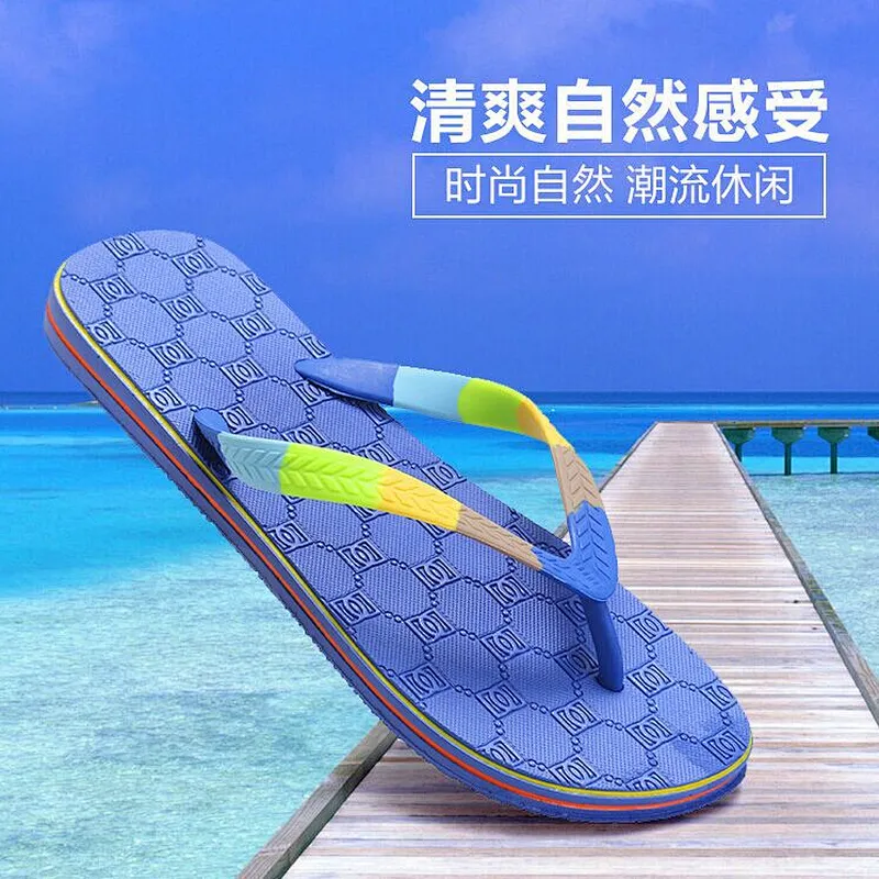 Good Quality Beach Men Slippers PVC Outsole Flip Flops