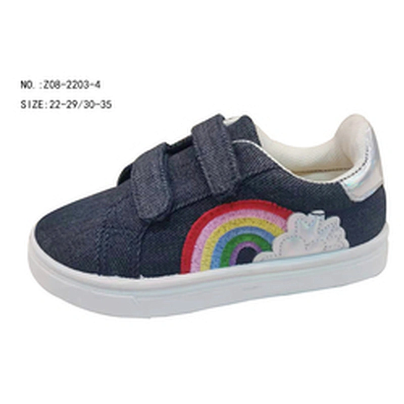 Hot Sale Custom Injection Kids Sneakers Casual Shoes Children Shoes with Magic Tape