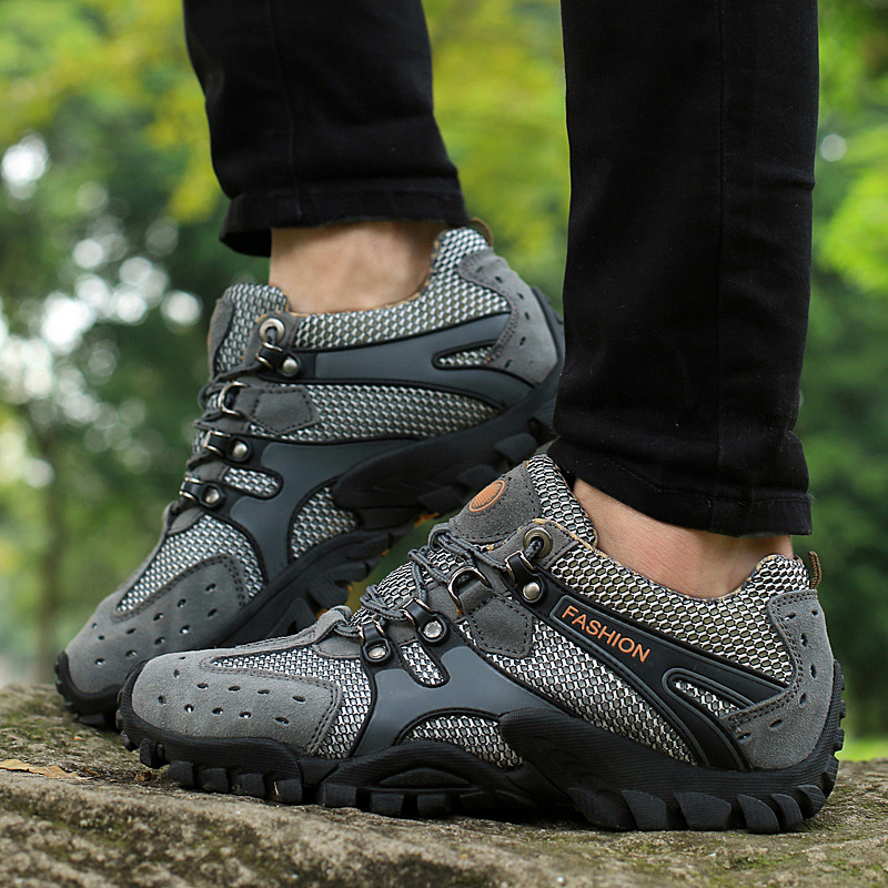 Outdoor Sport Shoes Men Trekking Hiking Shoes Plus Size