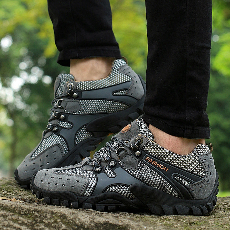 Outdoor Sport Shoes Men Trekking Hiking Shoes Plus Size