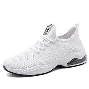 Men Lace up Woven Cushion Sport Shoes Casual Running Sneakers