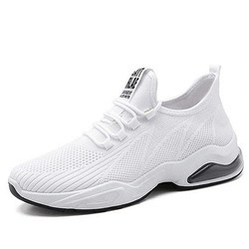Men Lace up Woven Cushion Sport Shoes Casual Running Sneakers