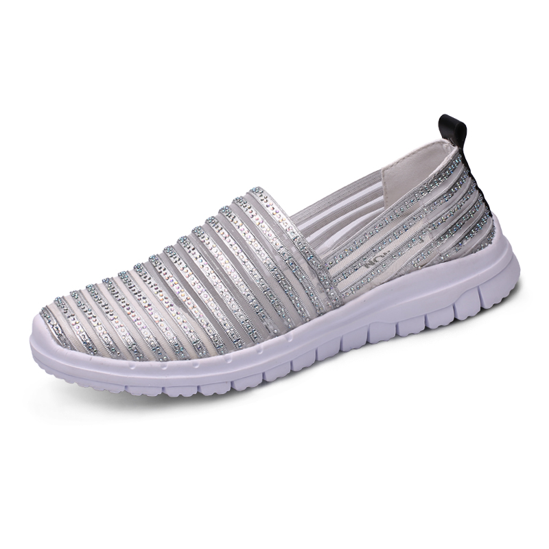 New Arrival Fashion Women Mesh Slip on Loafers Casual Sports Shoes walking style shoes