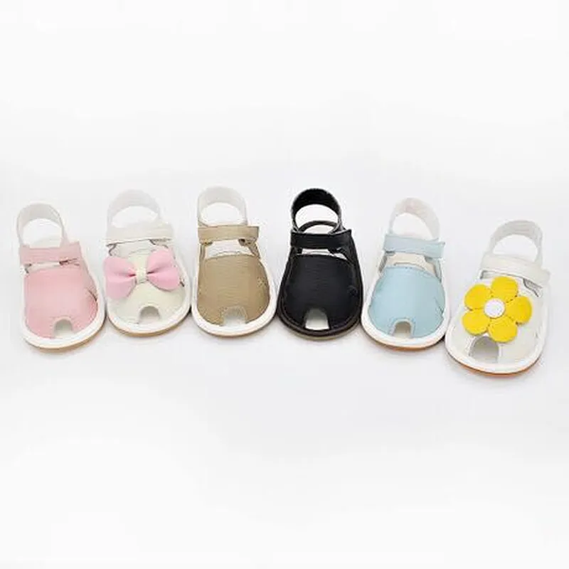 New Style Kids Infant shoes Cow Leather Casual Sandals Baby Prewalker
