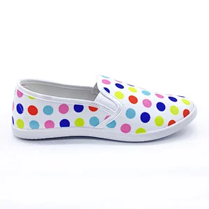 Good Quality Custom Women Injection Flat Casual Canvas Shoes