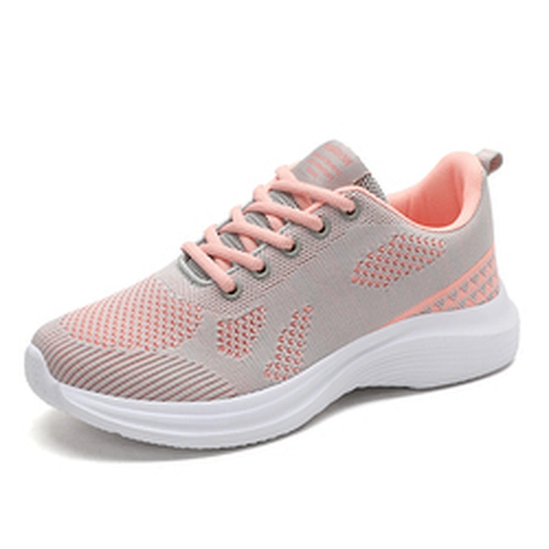 Hot sale lightweight Women Lace Up Sneakers gym Shoes lady walking casual sports running shoes