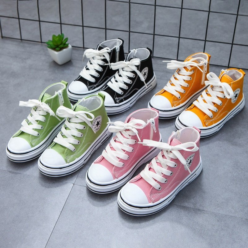 High cut cheap  childern casual Classical Children canvas shoes