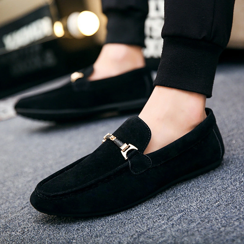 Factory customize Cheap Price Men Canvas Slip-On Loafers driving moccasin Shoes