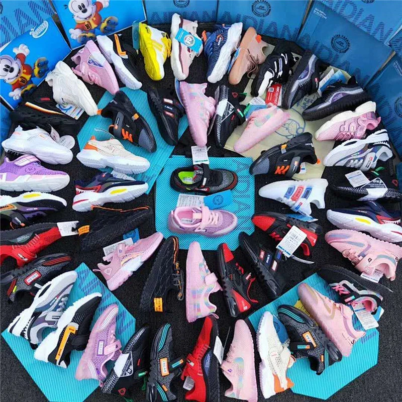 Mix style mesh kids sports casual stock shoes children running shoes stock