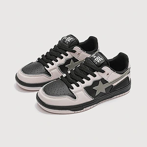 New star design women's all-match retro flat casual shoes couples fashion sports shoes