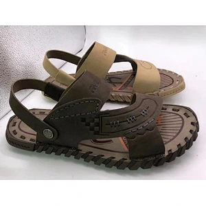 2022 New outdoor fashion men's sandals Summer men's leather slippers