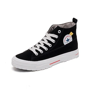 Lady causal shoes New Design Women Leisure Sneaker High-Top Casual Canvas Shoes with good price