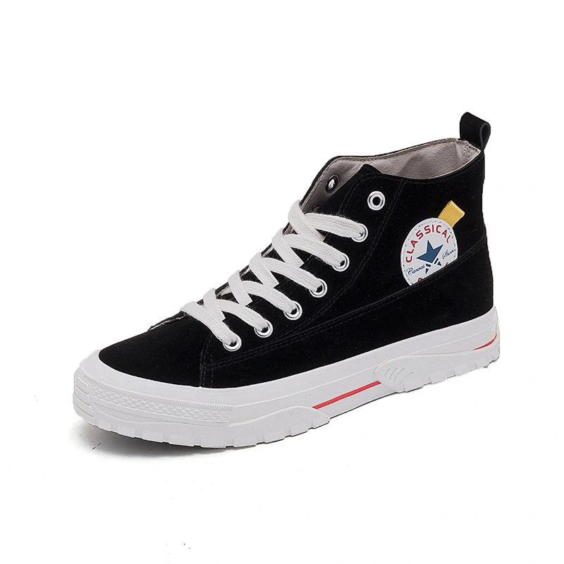 Lady causal shoes New Design Women Leisure Sneaker High-Top Casual Canvas Shoes with good price