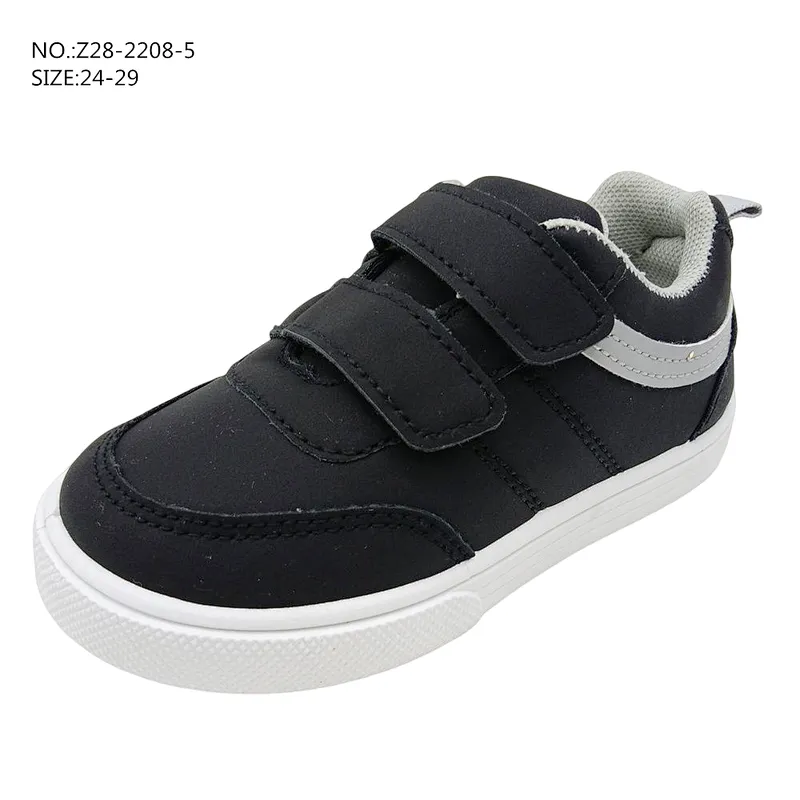 New Design Custom flat Shoes Children Injection Sport School Casual board Shoes with Magic Tape