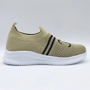 Slip-on Flats Shoes Women Summer Breathable Flying Weaving Casual Shoes Breathable Lightweight Mesh Fashion Sneaker