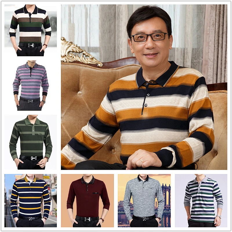 mix design mix color men long sleeve polo shirt stock for wholesale