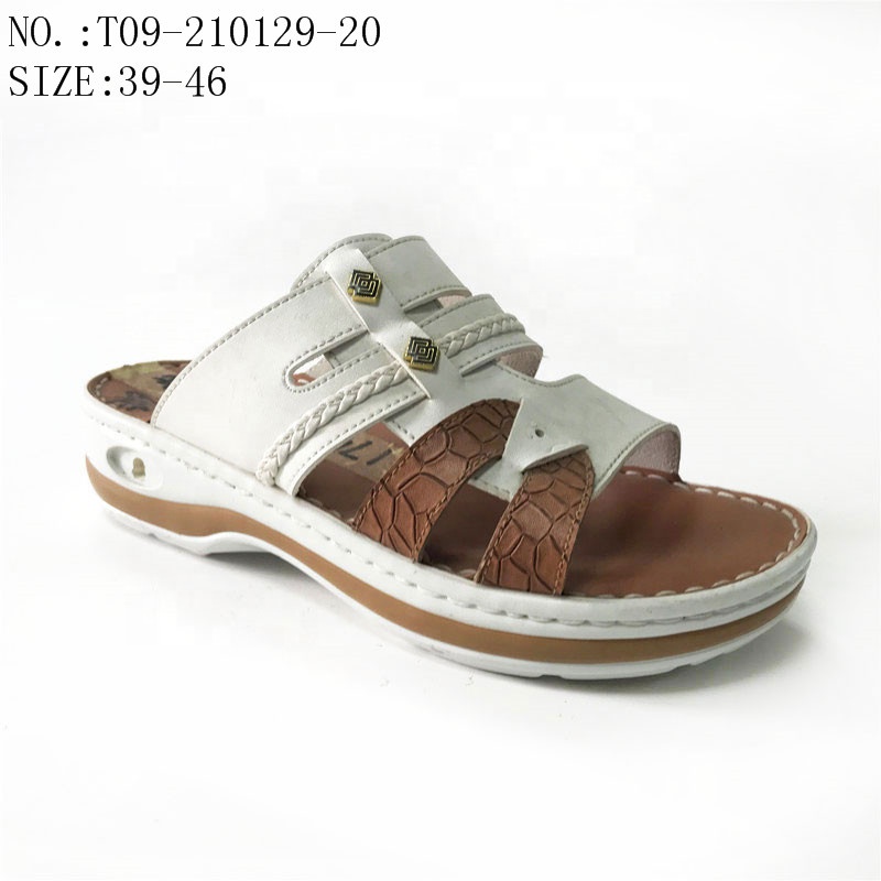 High quality lightweight sliders sandals outdoor leather slippers for men