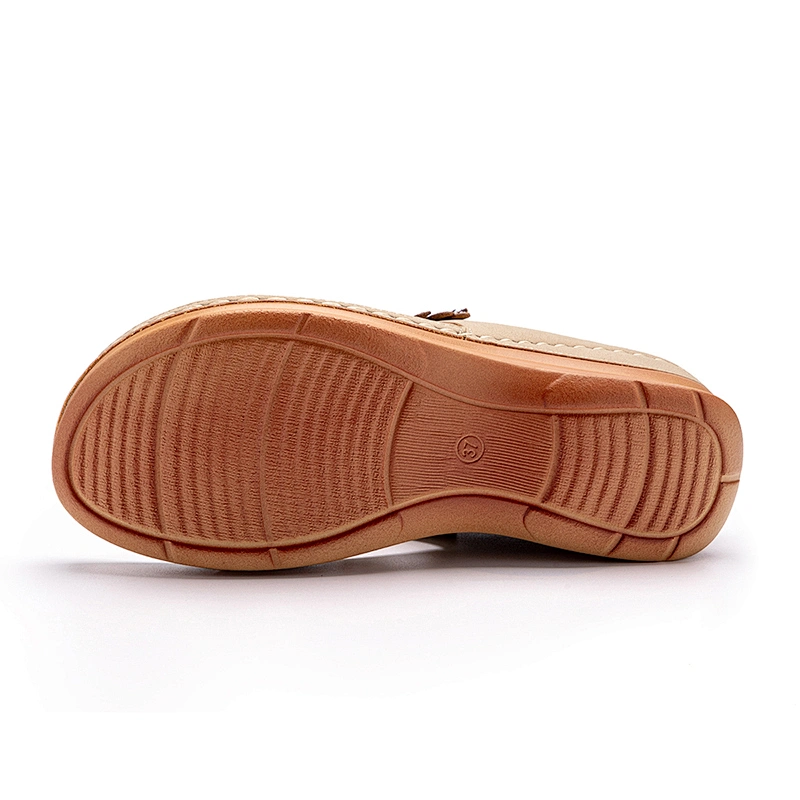 2021 new slippers women's summer fashion rhinestone wedge heel sandal leisure vacation corner flip-flops