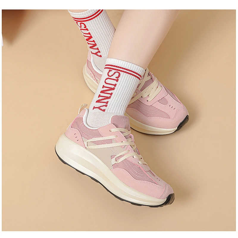 New height increasing all-match women running shoes women's retro platform casual sports shoes