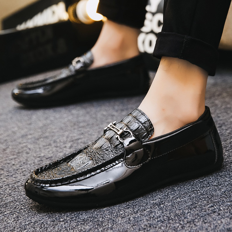 New style fashion men casual loafers slip on flat shoes